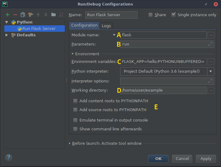 Flask Configuration In Pycharm at Gordon Luke blog